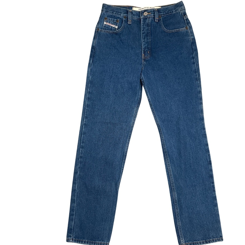 Diesel Basic Jeans Women 12 Blue Deadstock High Rise Straight Leg Denim VTG